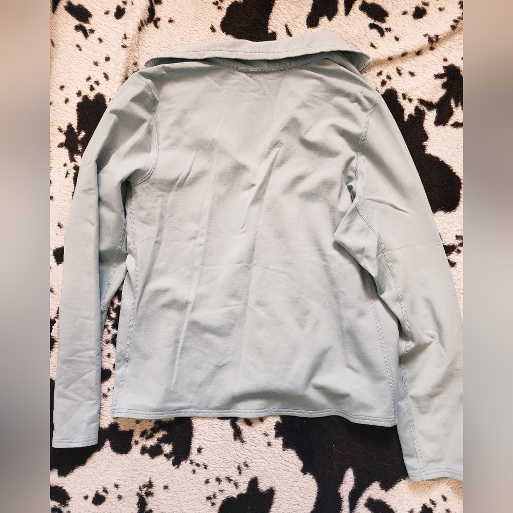 "PENDLETON" WOMEN'S THREE QUATER ZIP UP - ICY BLUE - Picture 4 of 4